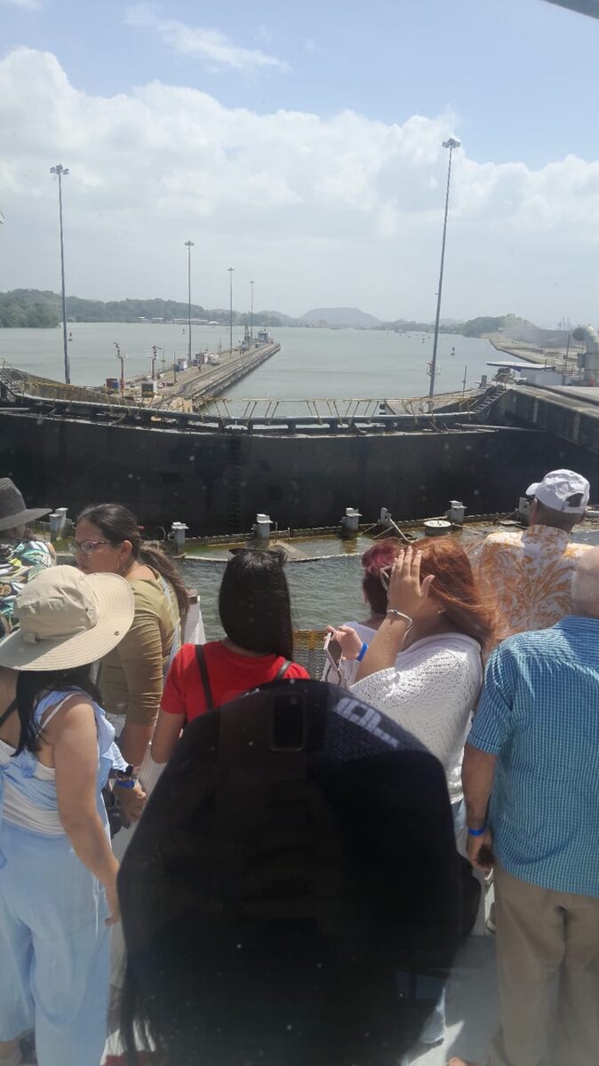 Hop On Panama guests at the Panama Canal locks